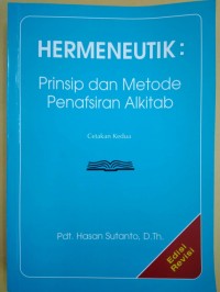 Hermeneutik (Prinsip dan Metode Penafsiran Alkitab)
